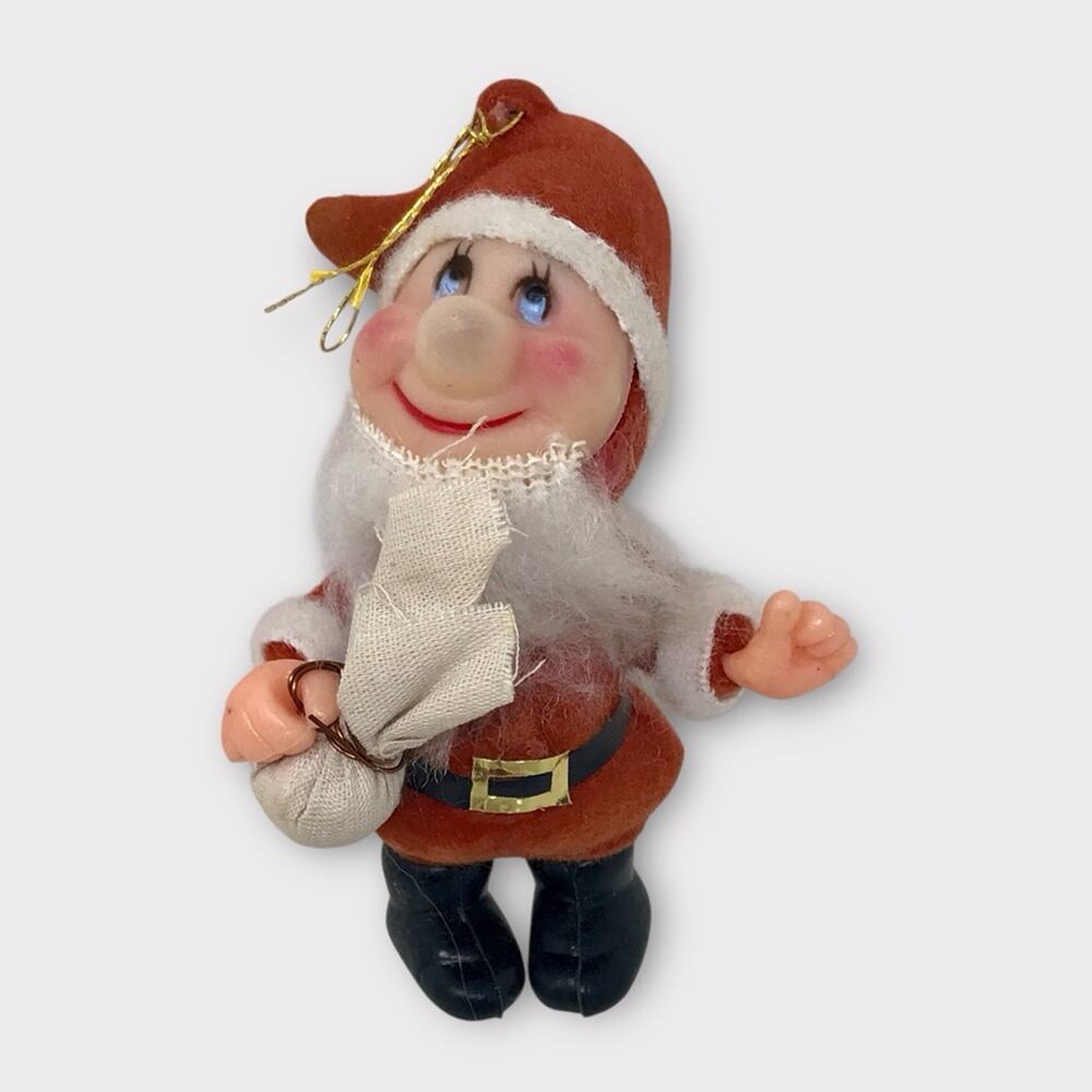 Vintage Santa Elf Christmas Ornament Retro MCM
